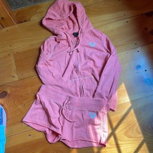 True Religion Sweatshirt & Shorts Set